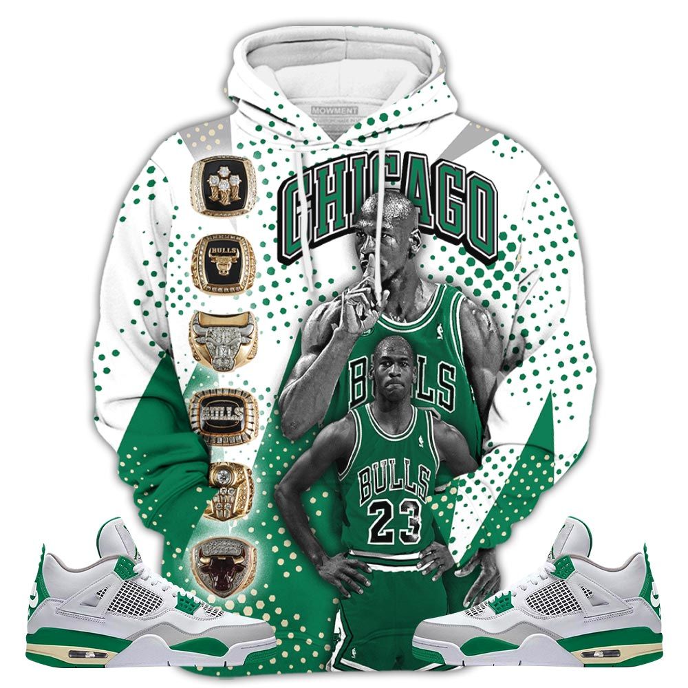 Basketball League Sneaker Shirt Match Retro Pine Green 4S, Jordan 4 Pine Green Hoodie Sweatshirt Tee All Over Print MKO Shirt