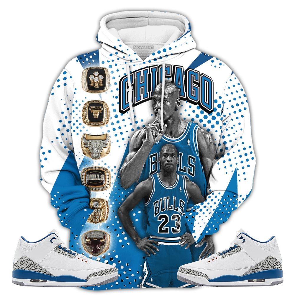 Basketball League Sneaker Shirt Match Wizards 3S, Jordan Retro 3 Wizards Hoodie Sweatshirt Tee All Over Print MKO Shirt