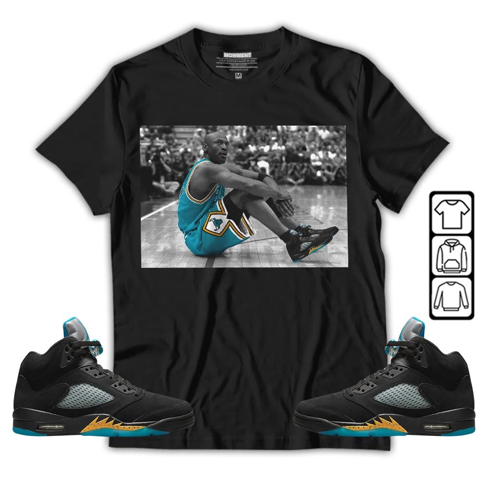 Basketball Shoes Goat Number 23 Sneaker Shirt Match 2023 Retro Aqua 5s, Jordan 5 Aqua MKO Hoodie