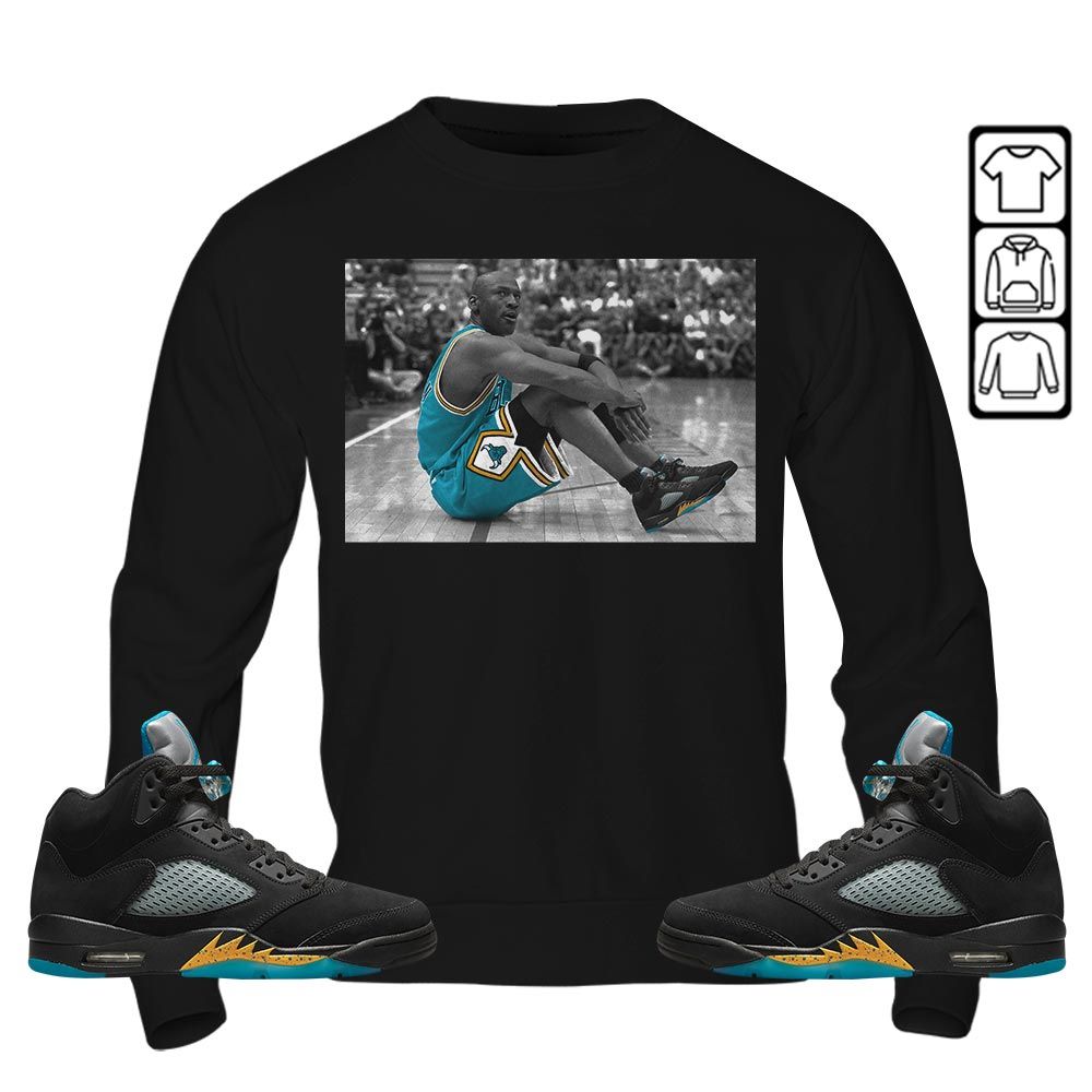 Basketball Shoes Goat Number 23 Sneaker Shirt Match 2023 Retro Aqua 5s, Jordan 5 Aqua MKO T-Shirt Basketball Shoes Goat Number 23 Sneaker Shirt Match 2023 Retro Aqua 5s, Jordan 5 Aqua MKO T-Shirt