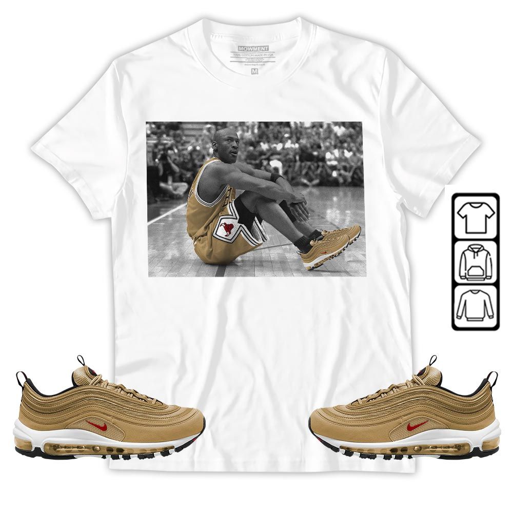 Basketball Shoes Goat Number 23 Sneaker Shirt Match Air Max 97 Metallic Gold, Air Max 97 Gold Bullet MKO T-Shirt Basketball Shoes Goat Number 23 Sneaker Shirt Match Air Max 97 Metallic Gold, Air Max 97 Gold Bullet MKO T-Shirt