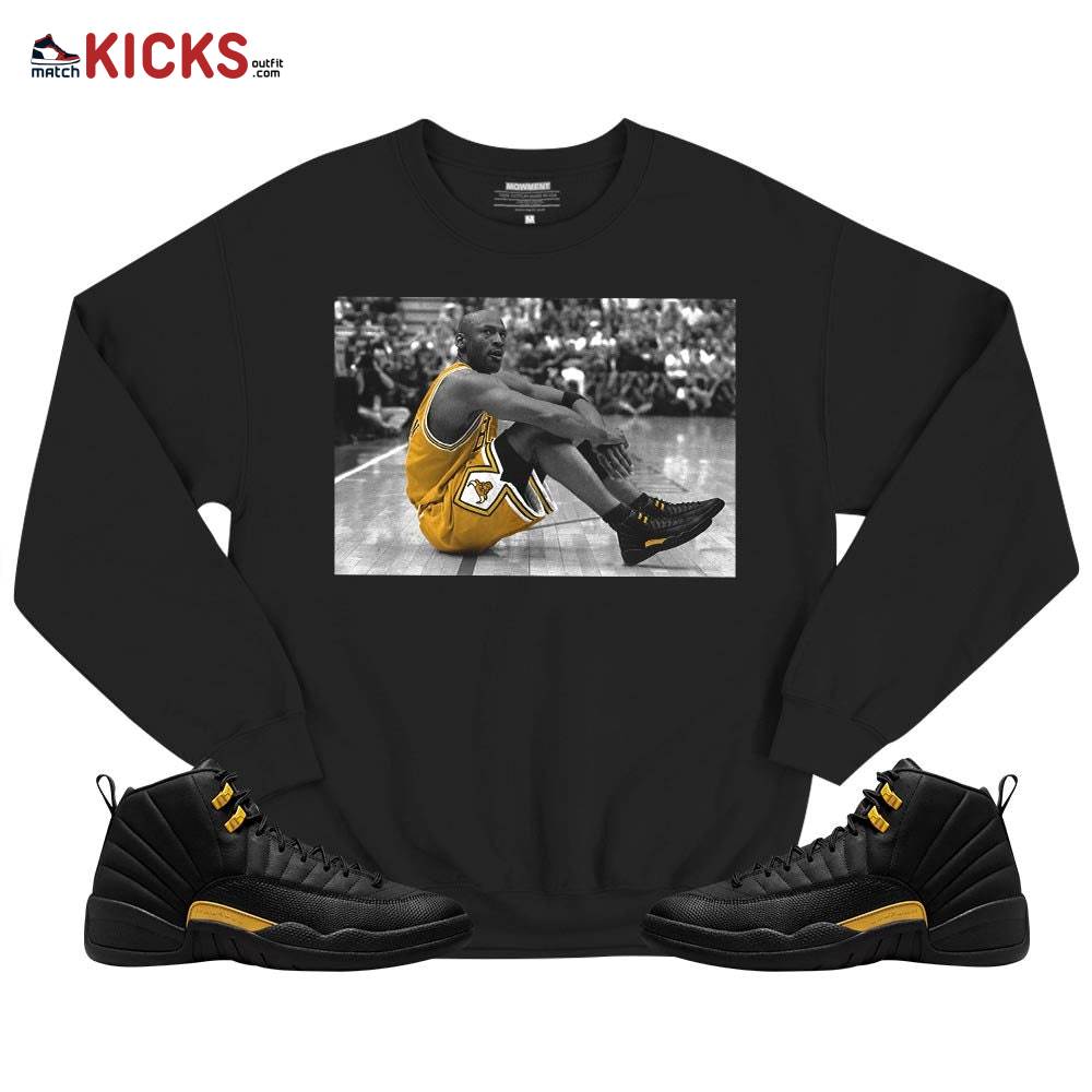 Basketball Shoes Goat Number 23 Sneaker Shirt Match Black Taxi 12s, Jordan 12 Retro Black Taxi MKO T-Shirt Basketball Shoes Goat Number 23 Sneaker Shirt Match Black Taxi 12s, Jordan 12 Retro Black Taxi MKO T-Shirt