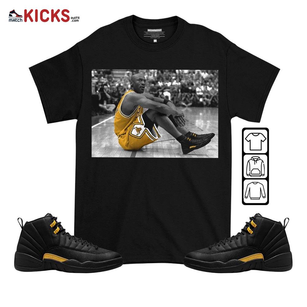Basketball Shoes Goat Number 23 Sneaker Shirt Match Black Taxi 12s, Jordan 12 Retro Black Taxi MKO T-Shirt Basketball Shoes Goat Number 23 Sneaker Shirt Match Black Taxi 12s, Jordan 12 Retro Black Taxi MKO T-Shirt