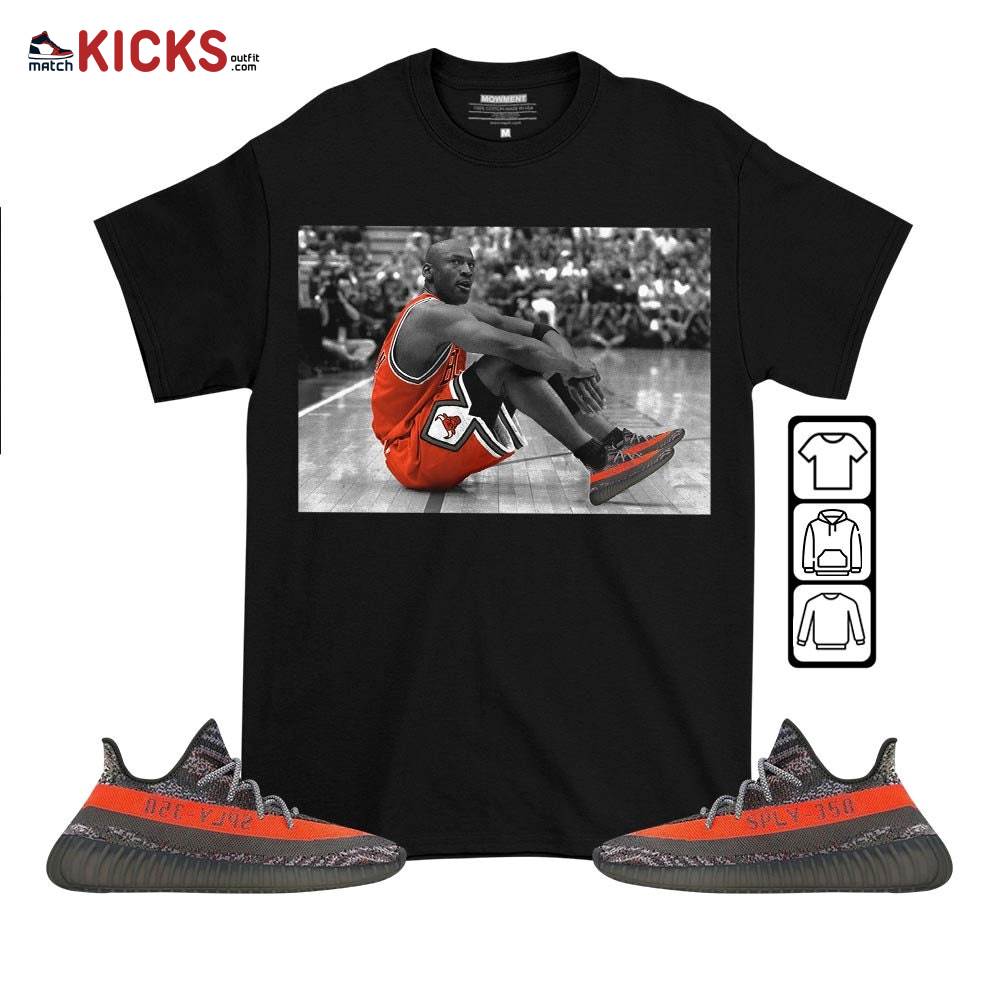 Basketball Shoes Goat Number 23 Sneaker Shirt Match Boots 350 V2 Dark Beluga, Yeezy 350 V2 Carbon Beluga MKO T-Shirt