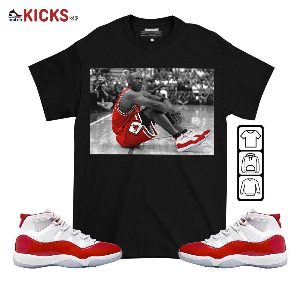 Basketball Shoes Goat Number 23 Sneaker Shirt Match Cherry 11s, Jordan 11 Retro Cherry MKO T-Shirt
