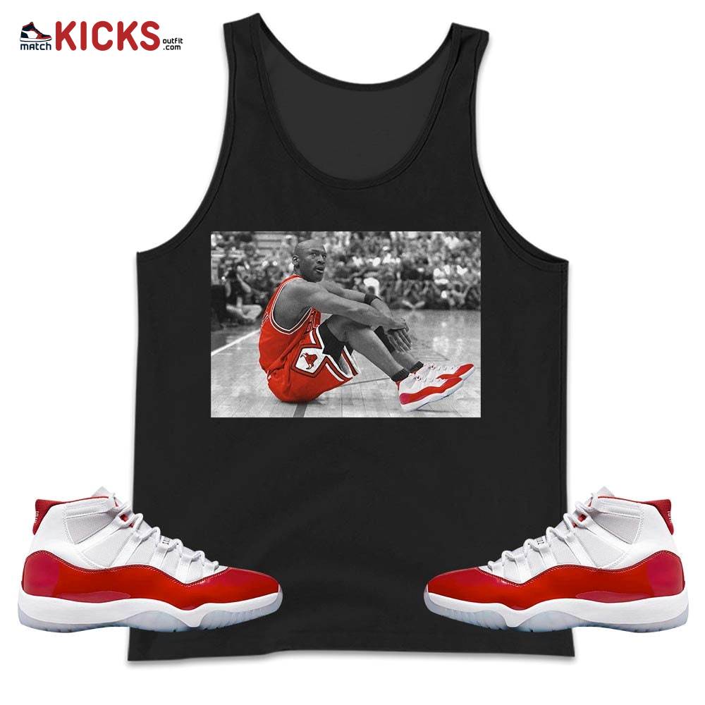 Basketball Shoes Goat Number 23 Sneaker Shirt Match Cherry 11s, Jordan 11 Retro Cherry MKO Tank Top