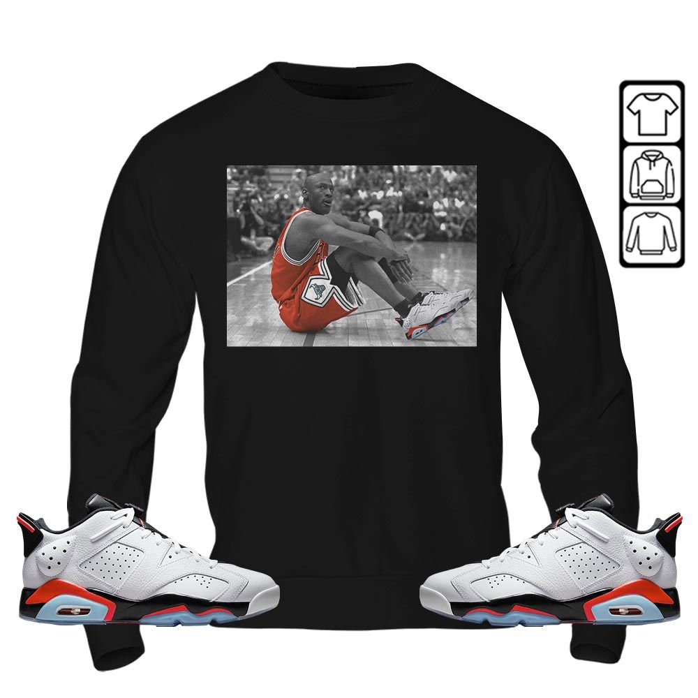 Basketball Shoes Goat Number 23 Sneaker Shirt Match Golf White Infrared 6s, Jordan 6 Low Infrared MKO T-Shirt Basketball Shoes Goat Number 23 Sneaker Shirt Match Golf White Infrared 6s, Jordan 6 Low Infrared MKO T-Shirt
