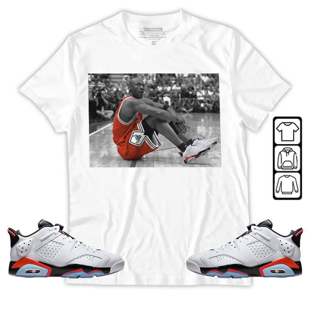 Basketball Shoes Goat Number 23 Sneaker Shirt Match Golf White Infrared 6s, Jordan 6 Low Infrared MKO T-Shirt Basketball Shoes Goat Number 23 Sneaker Shirt Match Golf White Infrared 6s, Jordan 6 Low Infrared MKO T-Shirt