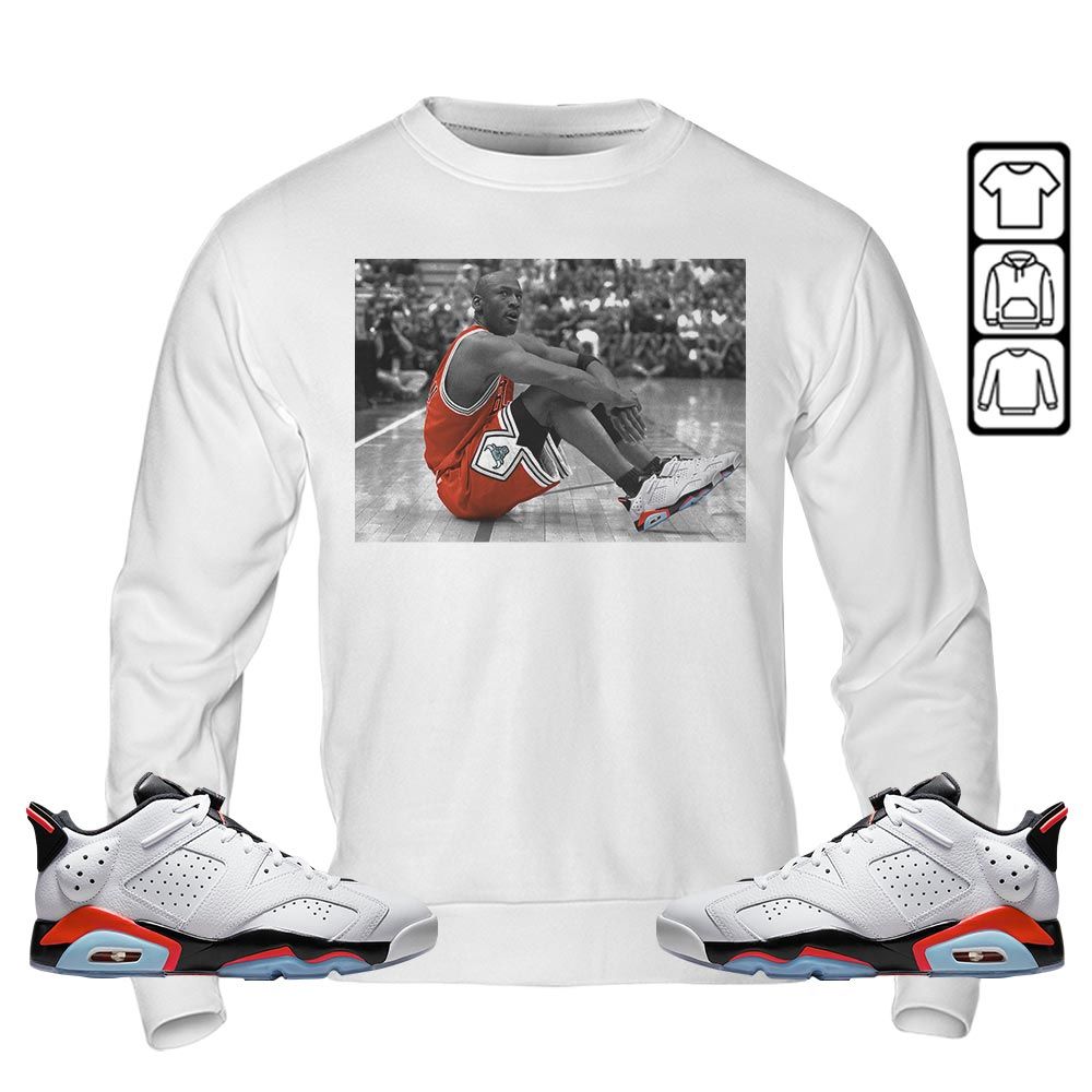 Basketball Shoes Goat Number 23 Sneaker Shirt Match Golf White Infrared 6s, Jordan 6 Low Infrared MKO T-Shirt Basketball Shoes Goat Number 23 Sneaker Shirt Match Golf White Infrared 6s, Jordan 6 Low Infrared MKO T-Shirt
