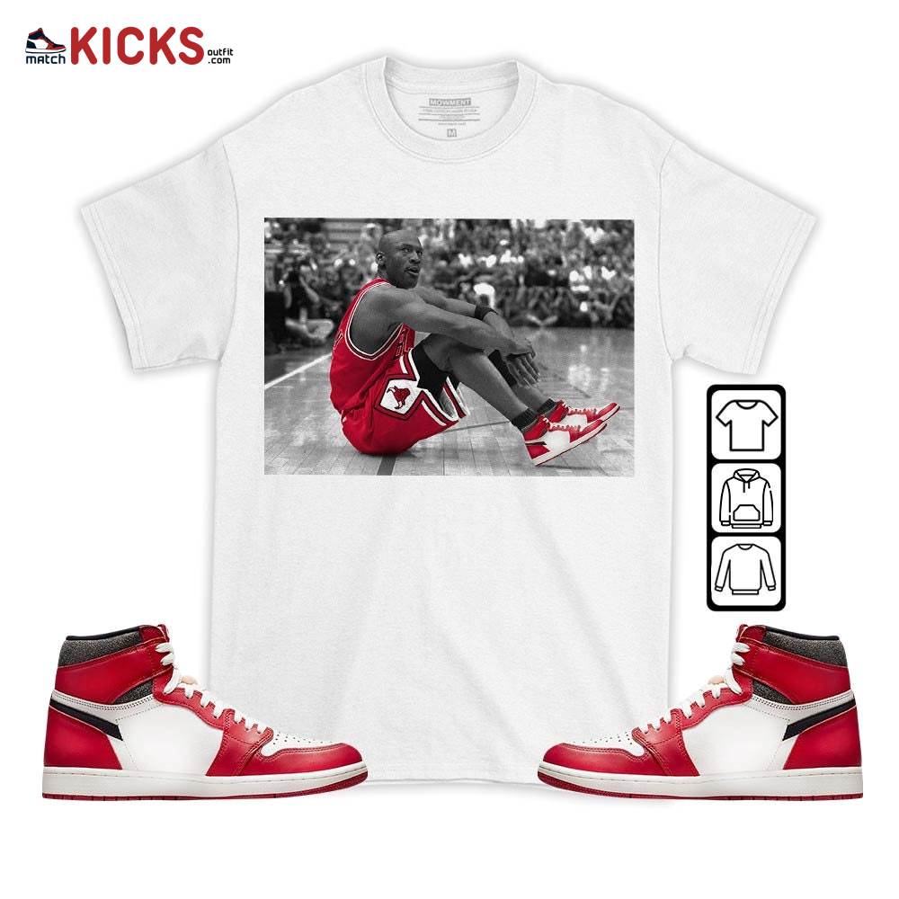 Basketball Shoes Goat Number 23 Sneaker Shirt Match High OG Chicago 1s, Jordan 1 Lost and Found Chicago MKO T-Shirt