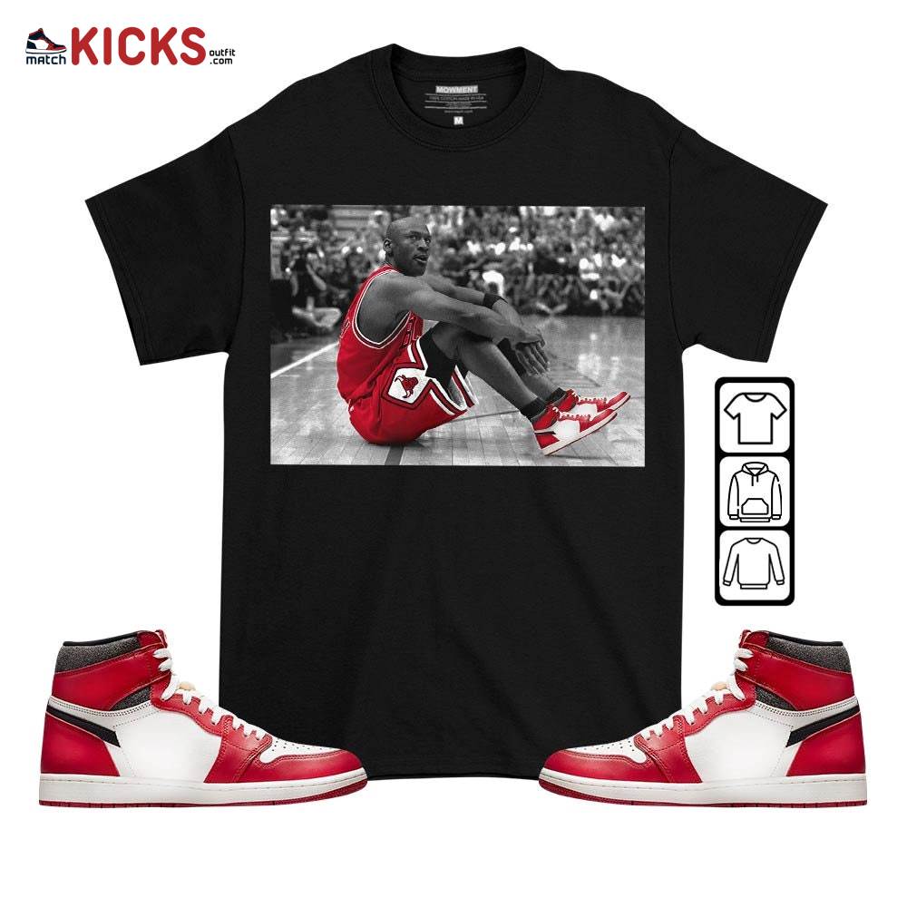 Basketball Shoes Goat Number 23 Sneaker Shirt Match High OG Chicago 1s, Jordan 1 Lost and Found Chicago MKO T-Shirt