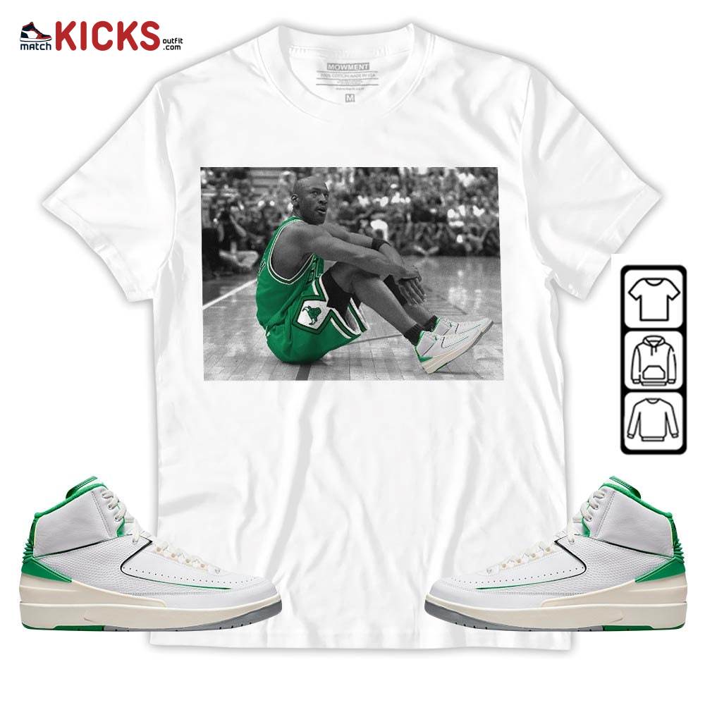 Basketball Shoes Goat Number 23 Sneaker Shirt Match Lucky Green 2s, Jordan 2 Lucky Green MKO T-Shirt