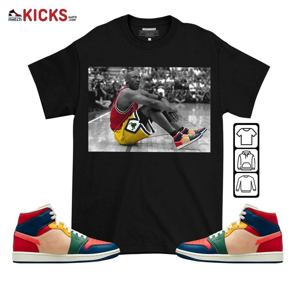 Basketball Shoes Goat Number 23 Sneaker Shirt Match Mid Multi Color 2022 1s, Jordan 1 Mid Multi Color 2022 MKO T-Shirt Basketball Shoes Goat Number 23 Sneaker Shirt Match Mid Multi Color 2022 1s, Jordan 1 Mid Multi Color 2022 MKO T-Shirt