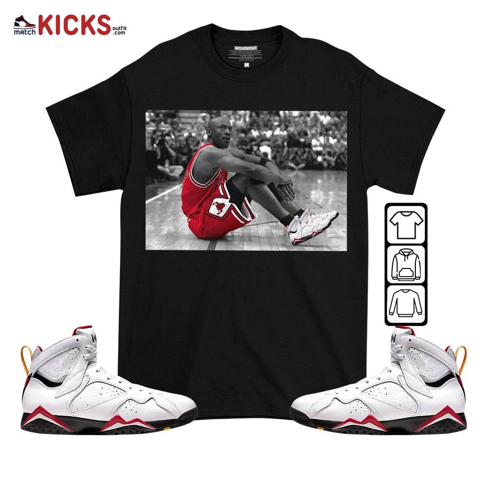 Basketball Shoes Goat Number 23 Sneaker Shirt Match OG Cardinal 7s, Jordan 7 Retro Cardinal MKO T-Shirt
