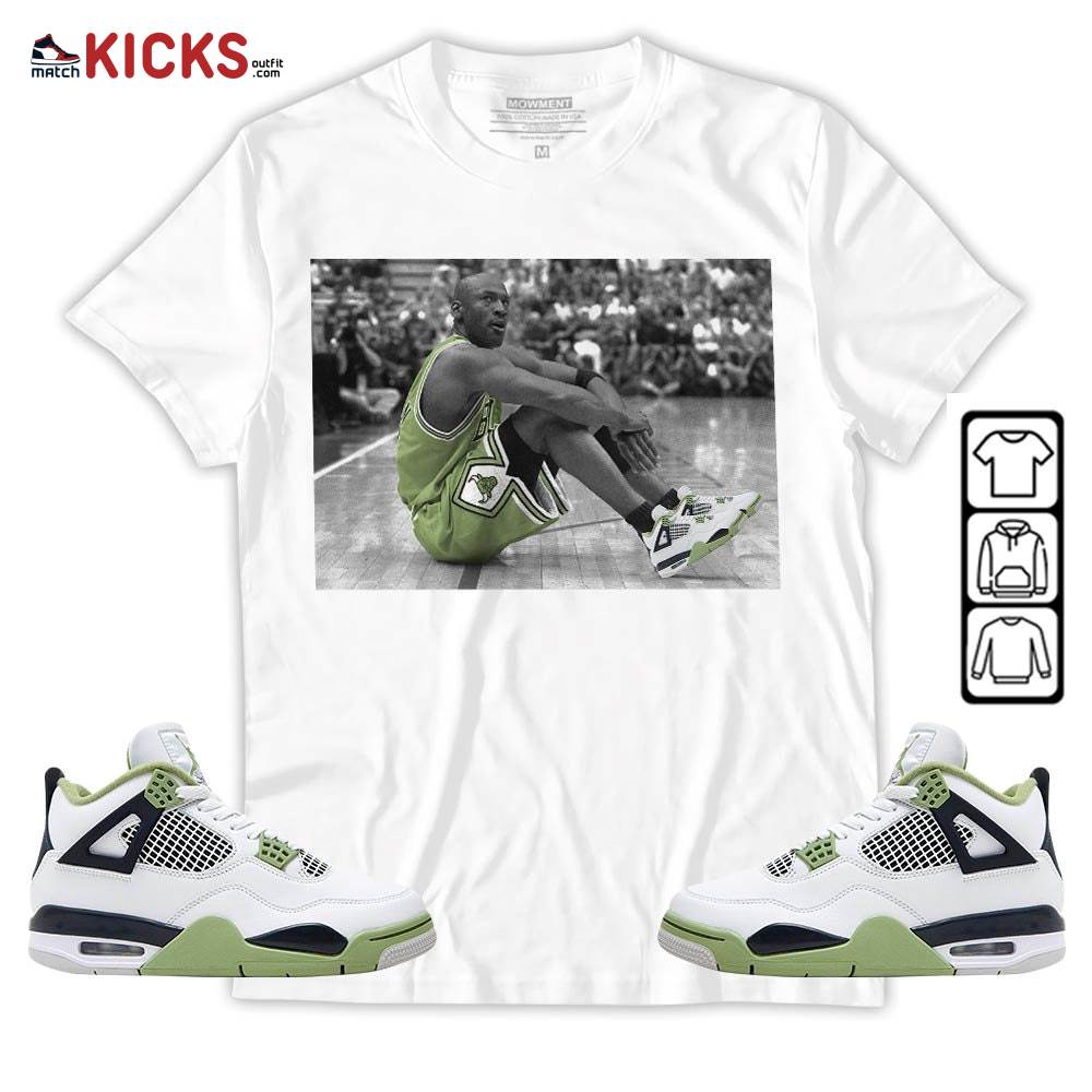 Basketball Shoes Goat Number 23 Sneaker Shirt Match Retro Oil Green 4s, Jordan 4 Oil Green MKO T-Shirt Basketball Shoes Goat Number 23 Sneaker Shirt Match Retro Oil Green 4s, Jordan 4 Oil Green MKO T-Shirt