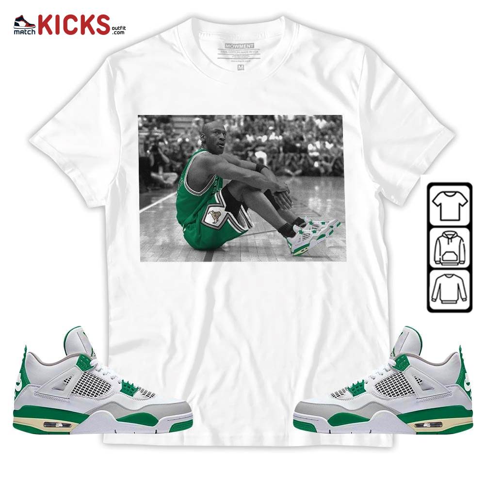 Basketball Shoes Goat Number 23 Sneaker Shirt Match Retro Pine Green 4s, Jordan 4 Pine Green MKO T-Shirt