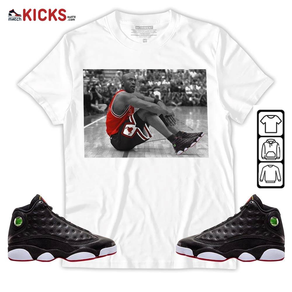 Basketball Shoes Goat Number 23 Sneaker Shirt Match Retro Playoffs 13s, Jordan 13 Playoffs MKO T-Shirt