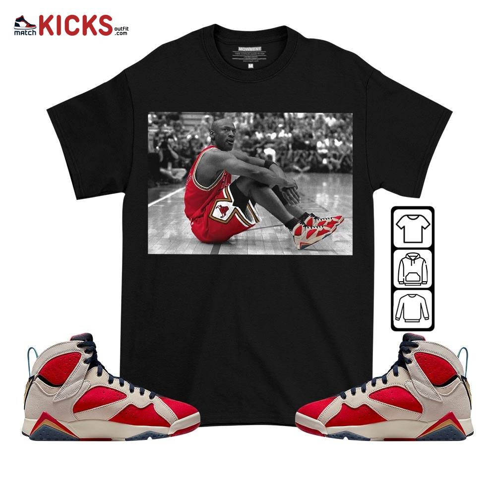 Basketball Shoes Goat Number 23 Sneaker Shirt Match Retro Trophy Room 7s, Jordan 7 Trophy Room MKO T-Shirt