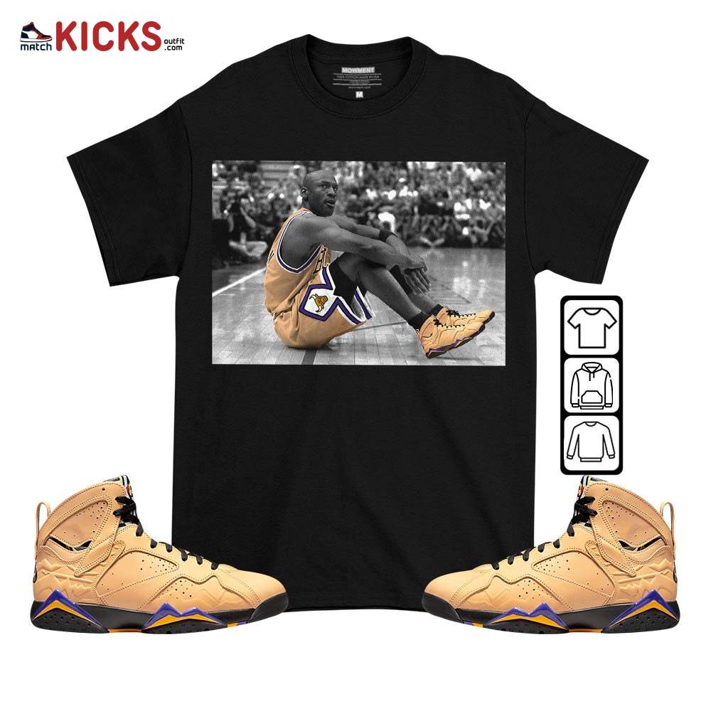 Basketball Shoes Goat Number 23 Sneaker Shirt Match Retro Vachetta Tan 7s, Jordan 7 SE Afrobeats MKO T-Shirt