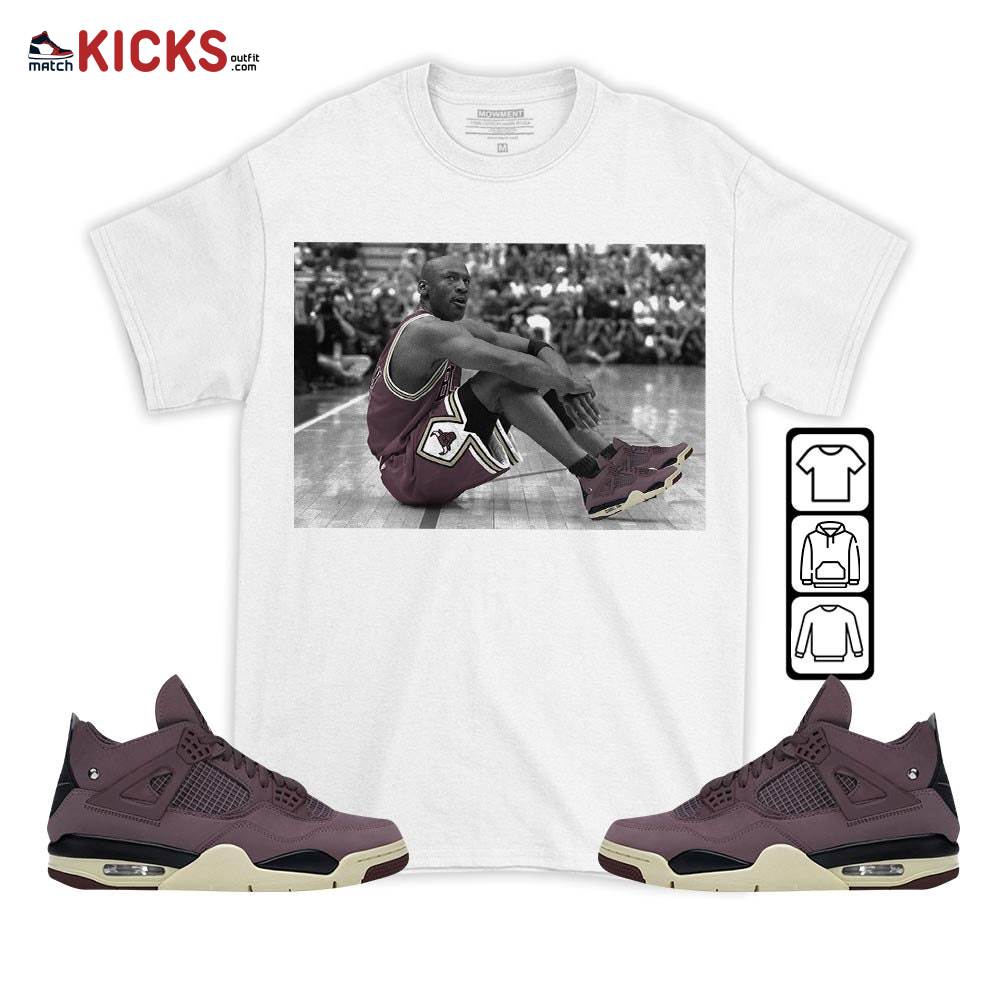 Basketball Shoes Goat Number 23 Sneaker Shirt Match Violet Ore 4s, Jordan 4 A Ma Maniere Violet Ore MKO T-Shirt