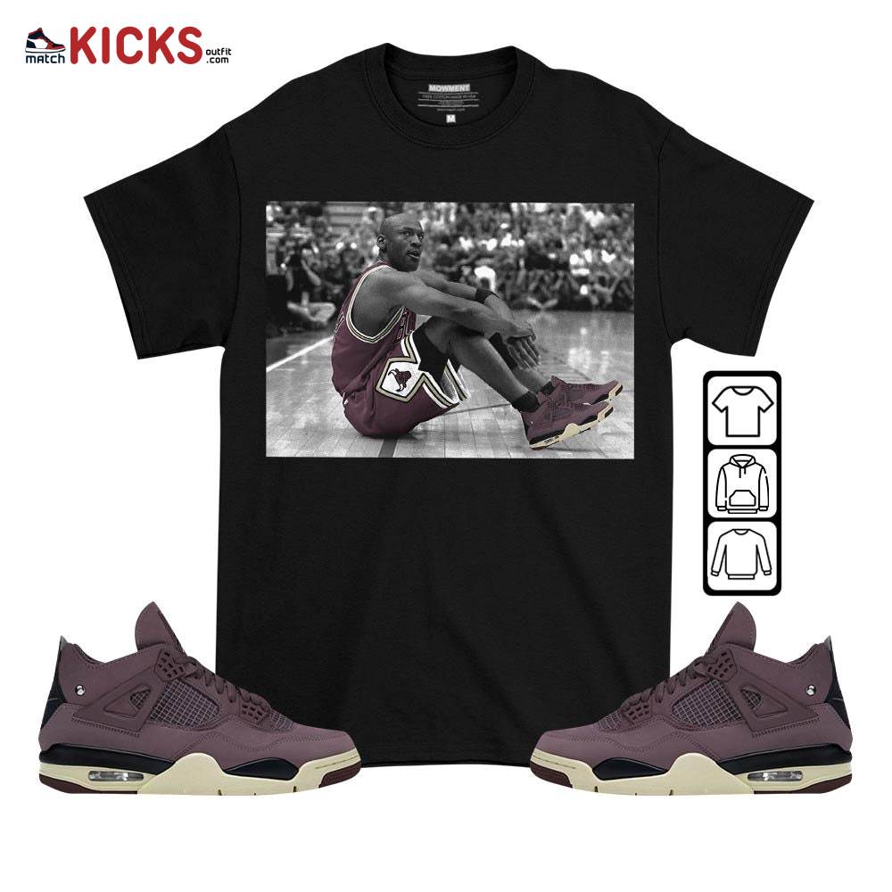 Basketball Shoes Goat Number 23 Sneaker Shirt Match Violet Ore 4s, Jordan 4 A Ma Maniere Violet Ore MKO T-Shirt