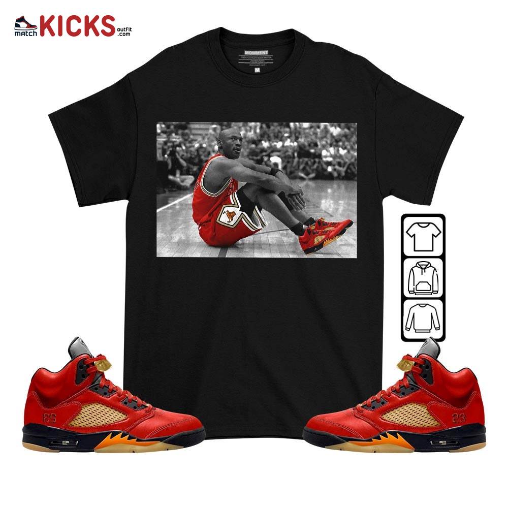 Basketball Shoes Goat Sneaker Shirt Match 5 Dunk On Mars, Jordan 5 Mars For Her MKO T-Shirt