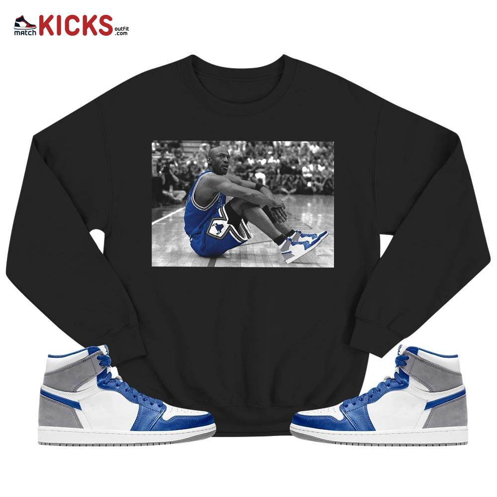 Basketball Shoes Goat Sneaker Shirt Match True Blue 1s, Jordan 1 High OG True Blue MKO T-Shirt Basketball Shoes Goat Sneaker Shirt Match True Blue 1s, Jordan 1 High OG True Blue MKO T-Shirt
