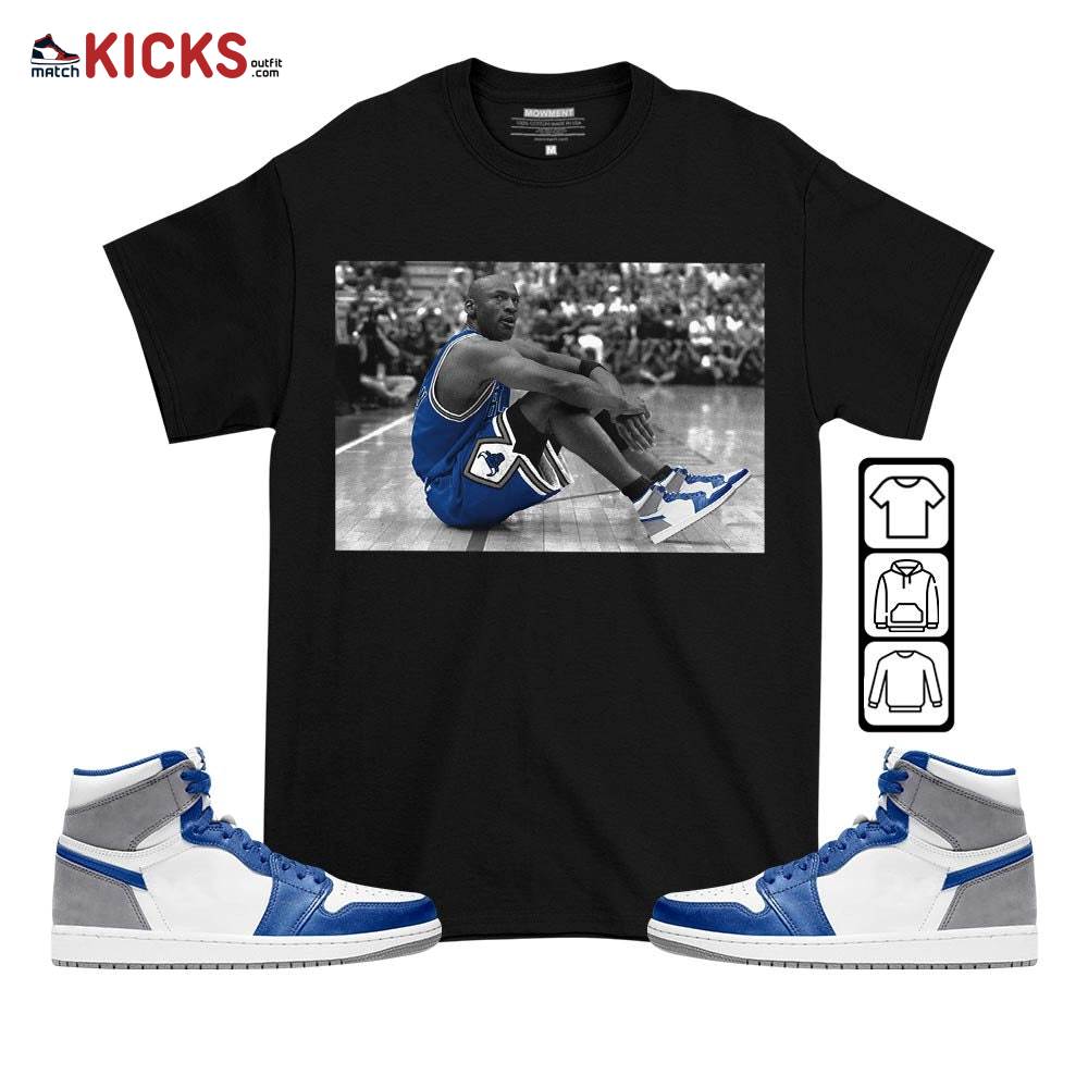 Basketball Shoes Goat Sneaker Shirt Match True Blue 1s, Jordan 1 High OG True Blue MKO T-Shirt Basketball Shoes Goat Sneaker Shirt Match True Blue 1s, Jordan 1 High OG True Blue MKO T-Shirt