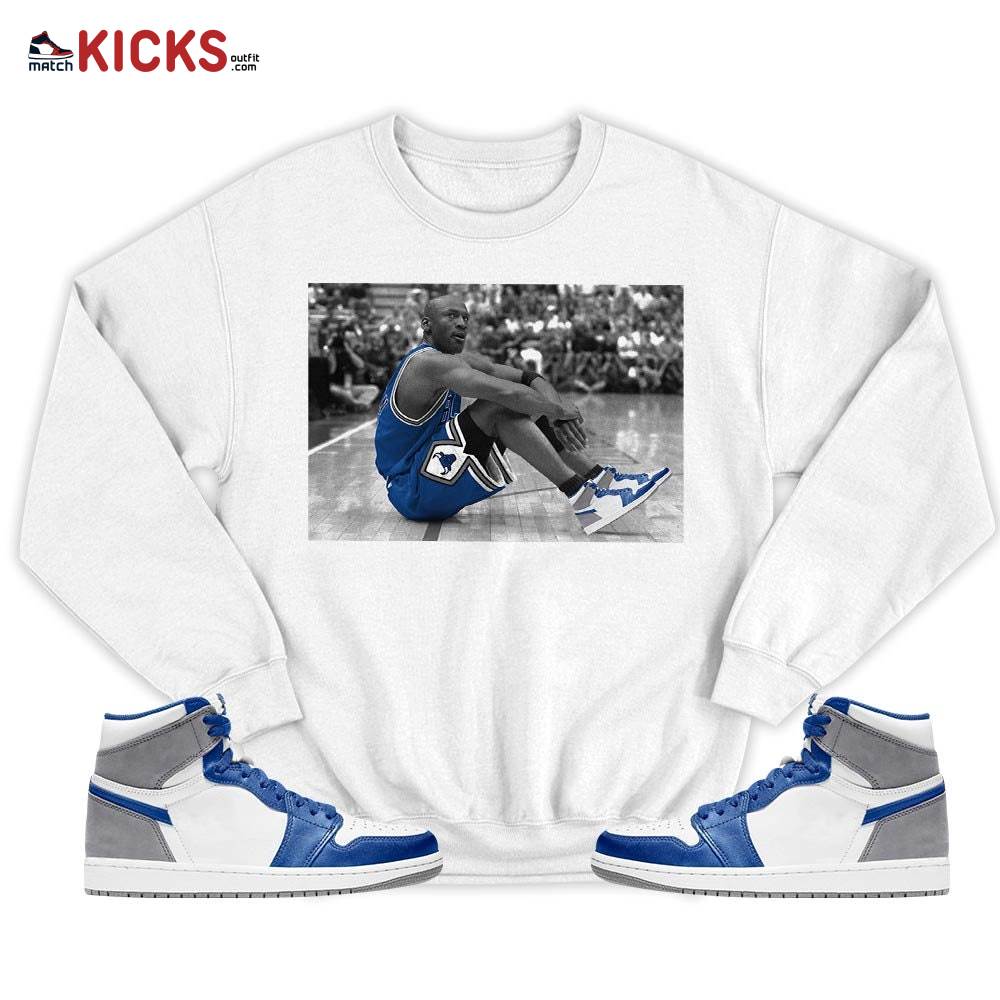 Basketball Shoes Goat Sneaker Shirt Match True Blue 1s, Jordan 1 High OG True Blue MKO T-Shirt Basketball Shoes Goat Sneaker Shirt Match True Blue 1s, Jordan 1 High OG True Blue MKO T-Shirt