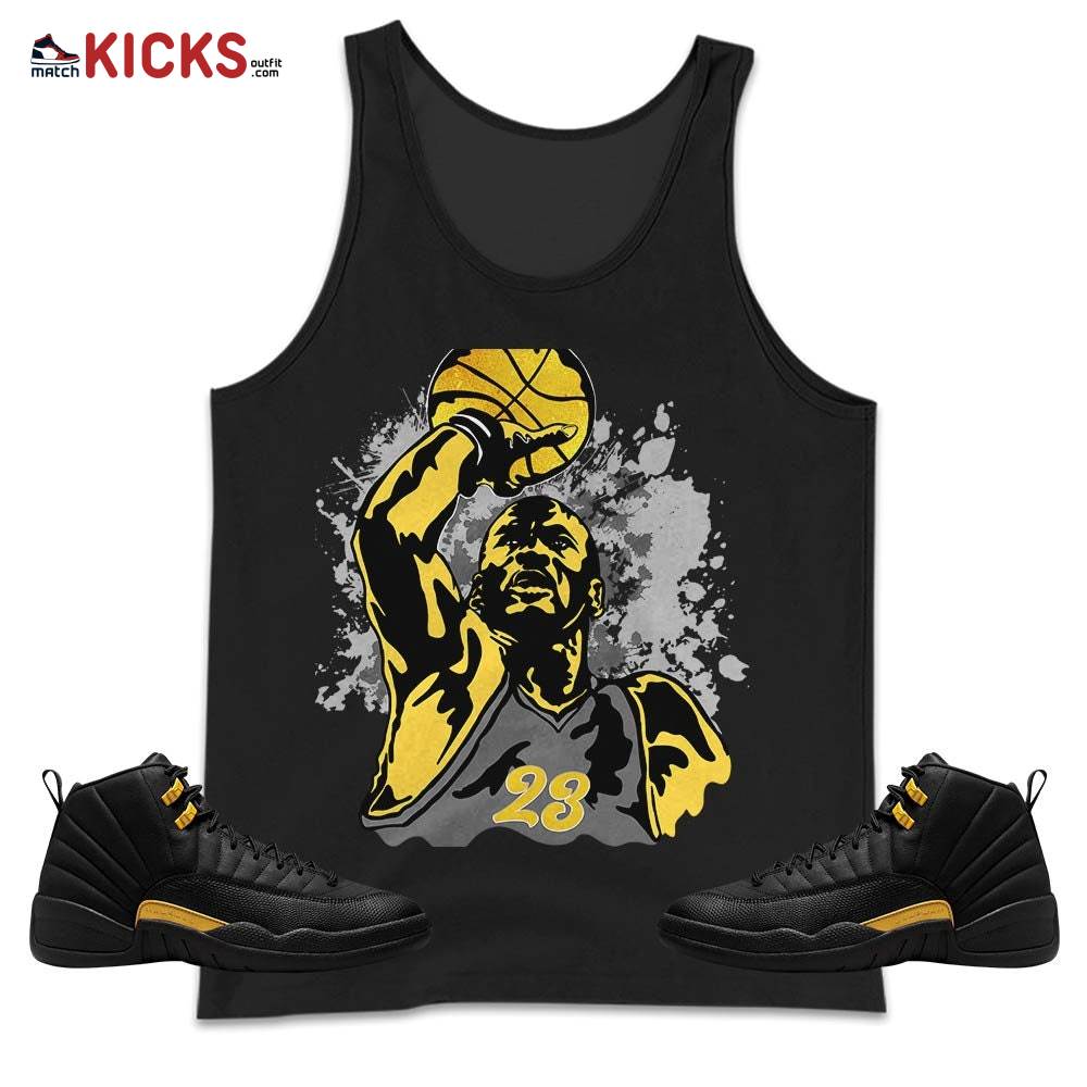 Basketball Superstar Sneaker Shirt Match Black Taxi 12s, Jordan 12 Retro Black Taxi MKO Tank Top Basketball Superstar Sneaker Shirt Match Black Taxi 12s, Jordan 12 Retro Black Taxi MKO Tank Top