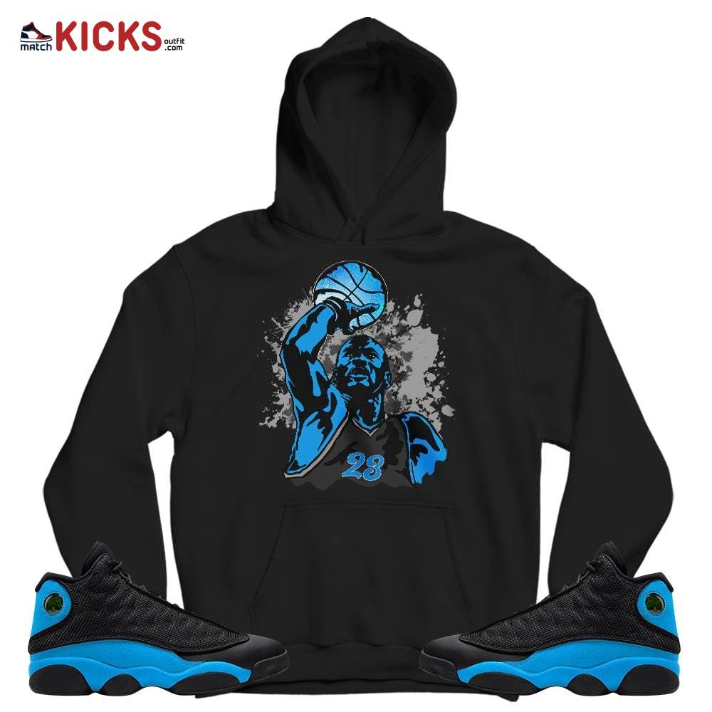 Basketball Superstar Sneaker Shirt Match Black University Blue 13s, Jordan 13 Black University Blue 2022 MKO T-Shirt Basketball Superstar Sneaker Shirt Match Black University Blue 13s, Jordan 13 Black University Blue 2022 MKO T-Shirt