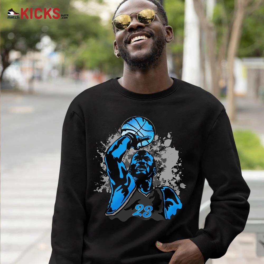 Basketball Superstar Sneaker Shirt Match Black University Blue 13s, Jordan 13 Black University Blue 2022 MKO T-Shirt Basketball Superstar Sneaker Shirt Match Black University Blue 13s, Jordan 13 Black University Blue 2022 MKO T-Shirt