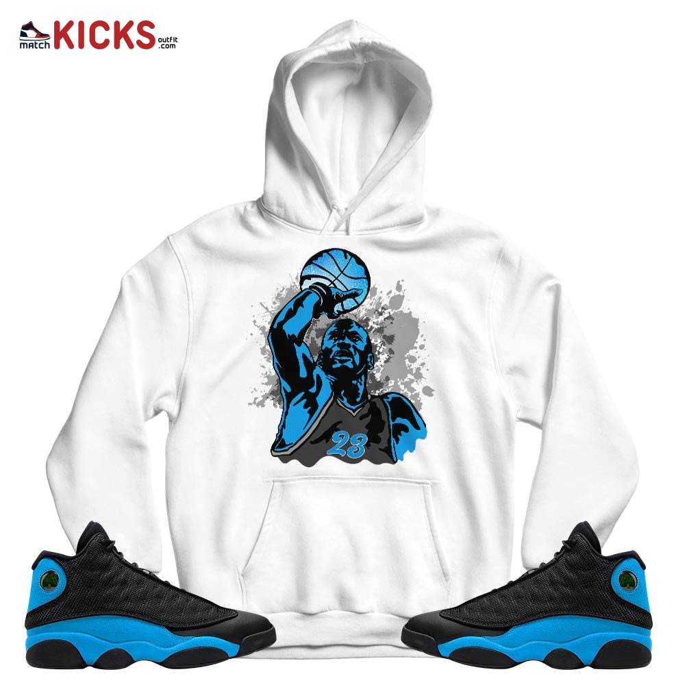 Basketball Superstar Sneaker Shirt Match Black University Blue 13s, Jordan 13 Black University Blue 2022 MKO T-Shirt Basketball Superstar Sneaker Shirt Match Black University Blue 13s, Jordan 13 Black University Blue 2022 MKO T-Shirt