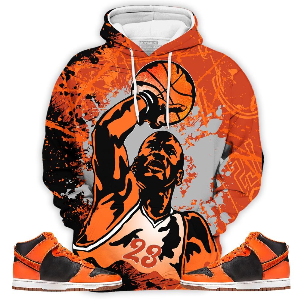 Basketball Superstar Sneaker Shirt Match Dunk Black Orange, Dunk High Gs Safety Orange Hoodie Sweatshirt Tee All Over Print MKO Shirt Basketball Superstar Sneaker Shirt Match Dunk Black Orange, Dunk High Gs Safety Orange Hoodie Sweatshirt Tee All Over Print MKO Shirt
