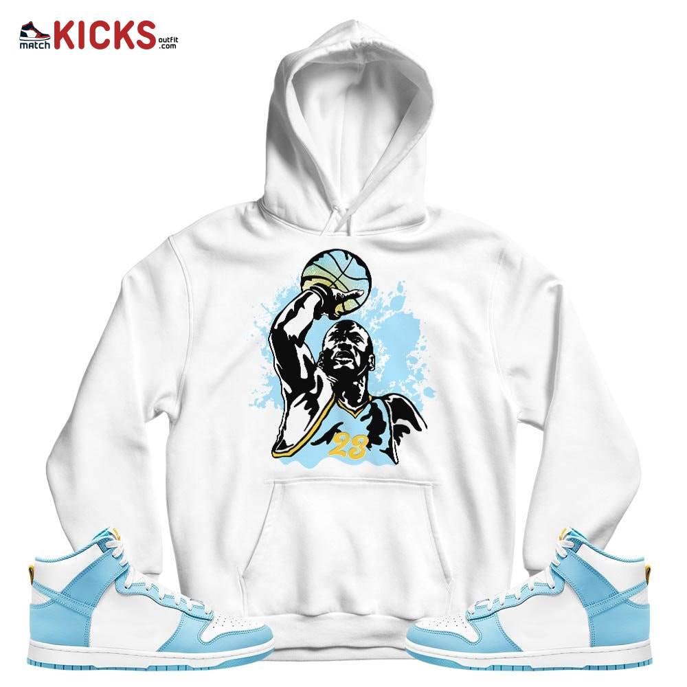 Basketball Superstar Sneaker Shirt Match Dunk High Blue Chill, Dunk High Homer Simpson MKO T-Shirt Basketball Superstar Sneaker Shirt Match Dunk High Blue Chill, Dunk High Homer Simpson MKO T-Shirt