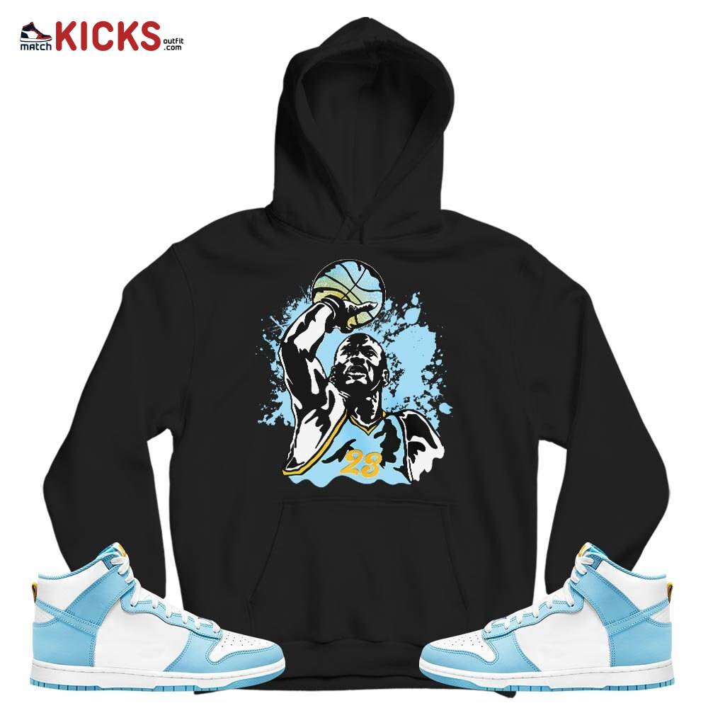 Basketball Superstar Sneaker Shirt Match Dunk High Blue Chill, Dunk High Homer Simpson MKO T-Shirt Basketball Superstar Sneaker Shirt Match Dunk High Blue Chill, Dunk High Homer Simpson MKO T-Shirt