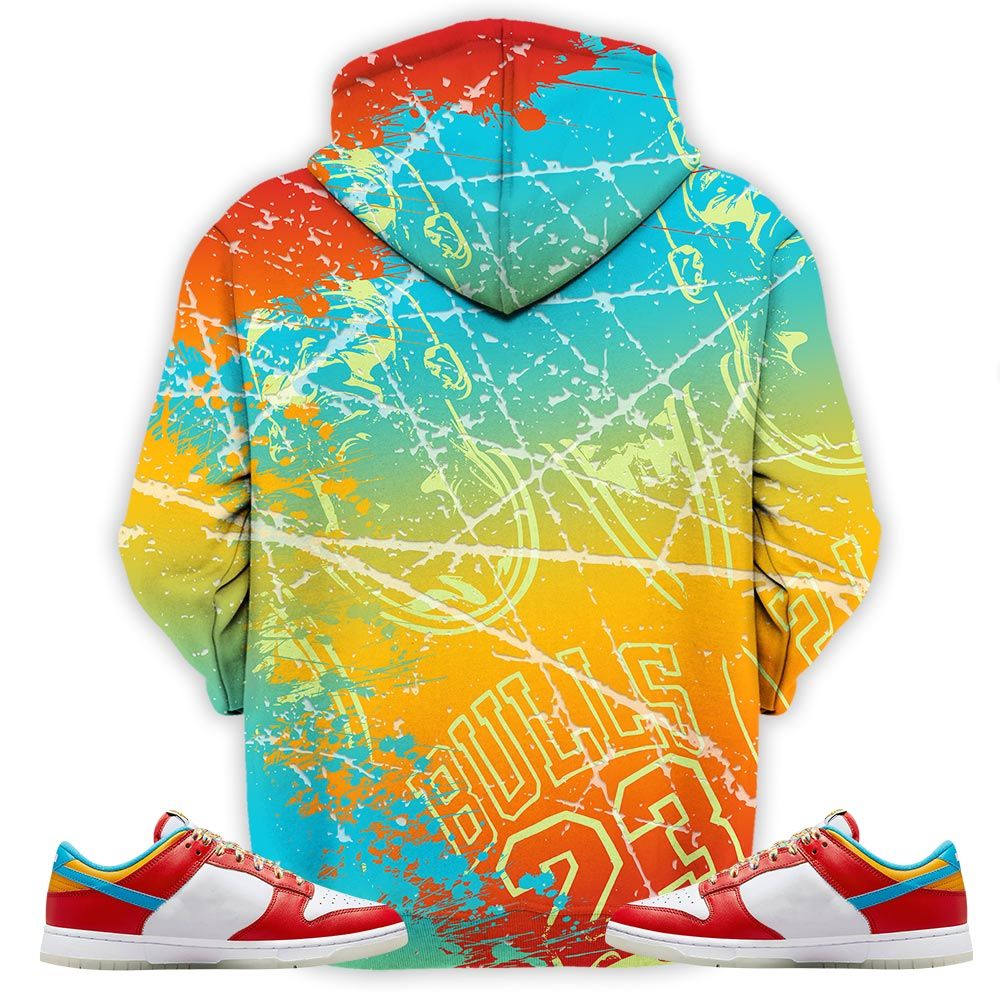 Basketball Superstar Sneaker Shirt Match Fruity Pebbles Shoes, Dunk Low Fruity Pebbles Hoodie Sweatshirt Tee All Over Print MKO Shirt
