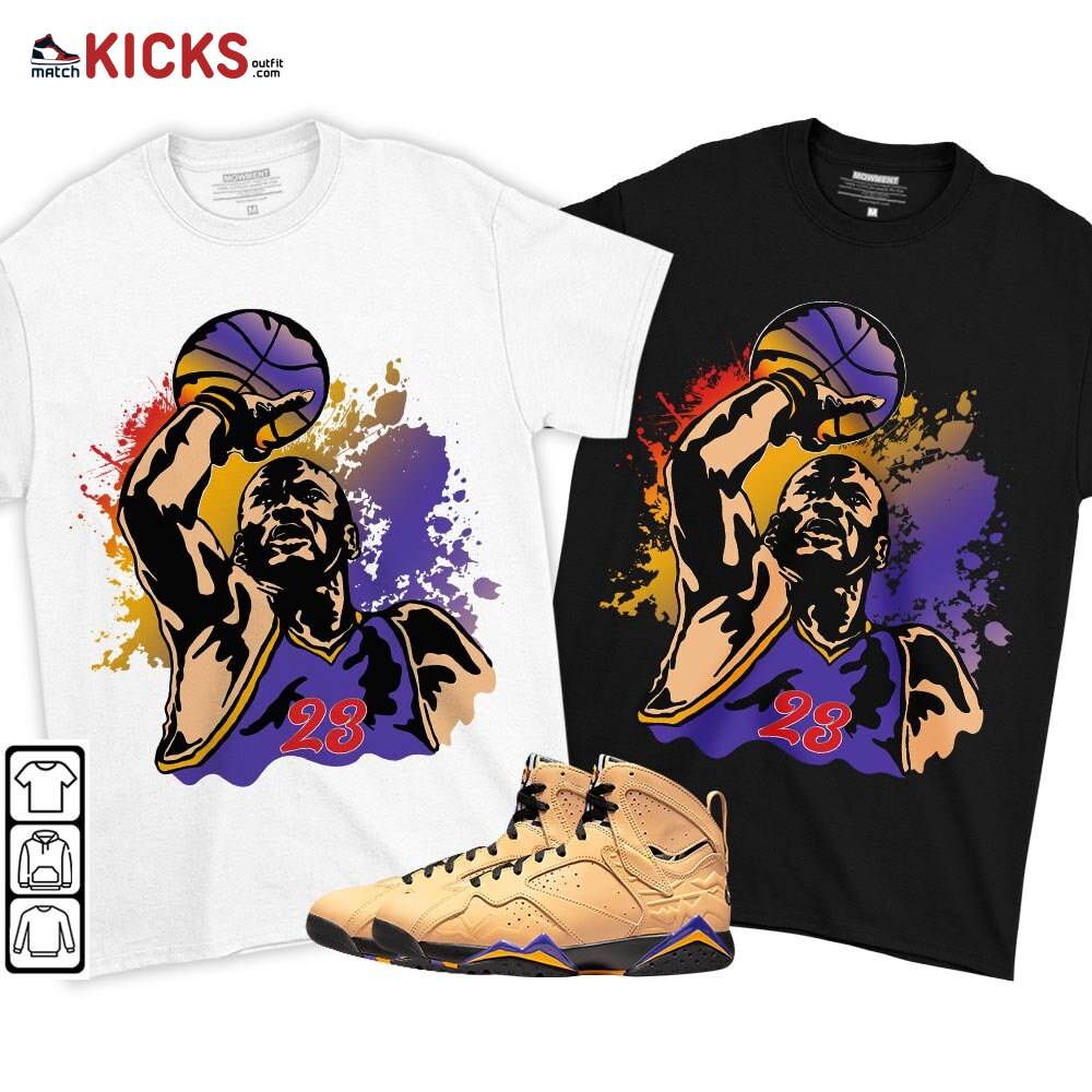 Basketball Superstar Sneaker Shirt Match Vachetta Tan 7s, Jordan 7 SE Afrobeats MKO T-Shirt Basketball Superstar Sneaker Shirt Match Vachetta Tan 7s, Jordan 7 SE Afrobeats MKO T-Shirt