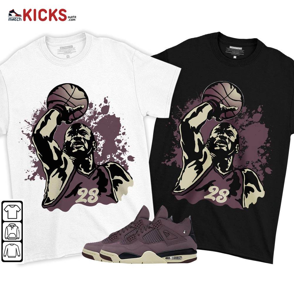 Basketball Superstar Sneaker Shirt Match Violet Ore 4s, Jordan 4 A Ma Maniere Violet Ore MKO T-Shirt