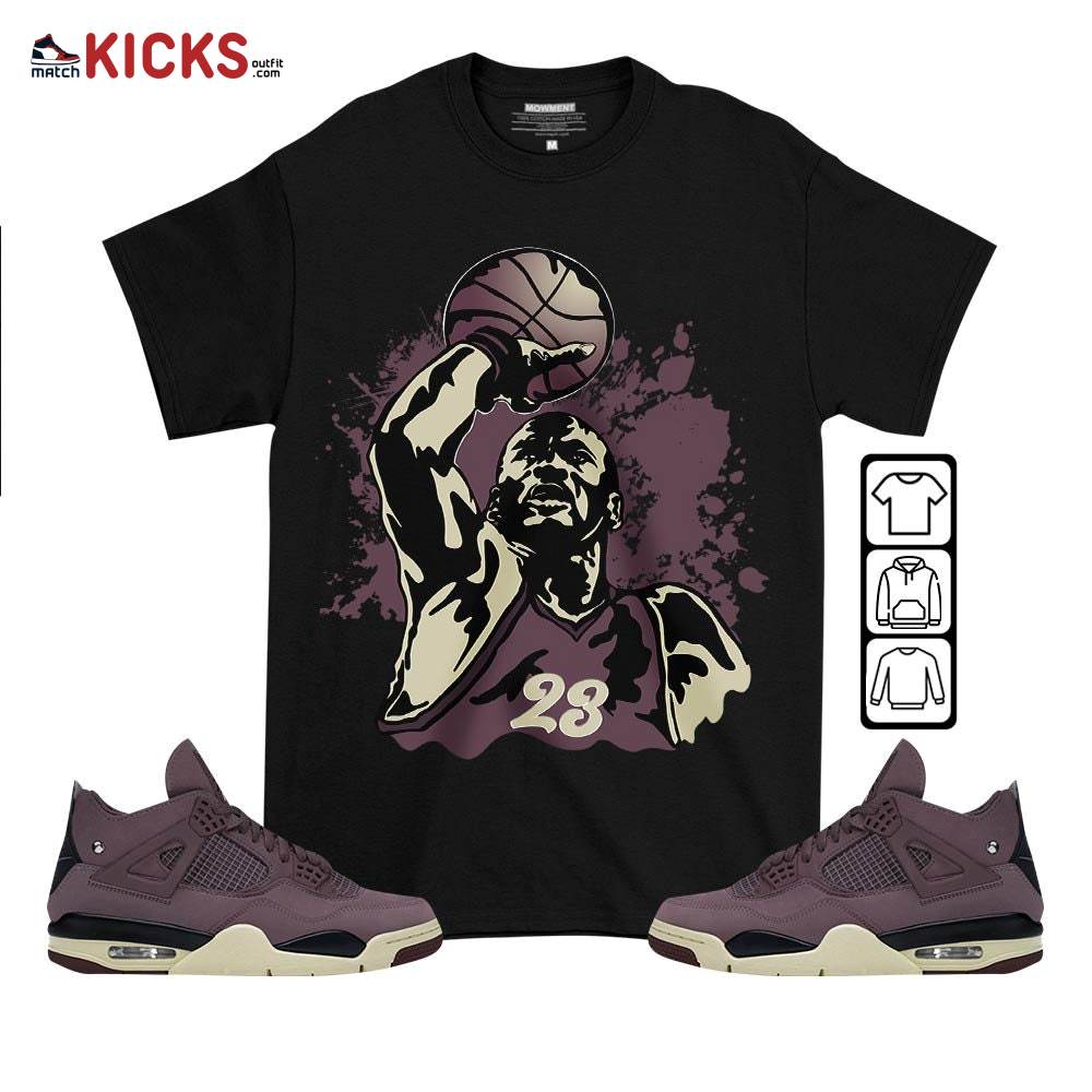 Basketball Superstar Sneaker Shirt Match Violet Ore 4s, Jordan 4 A Ma Maniere Violet Ore MKO T-Shirt