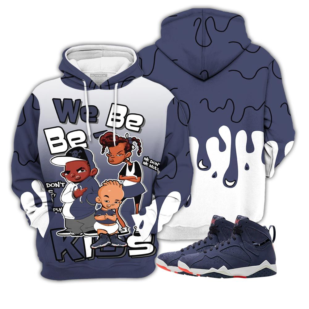 Bebe Kids 80S Baby Sneaker Shirt Match 7 Neutral Indigo, Jordan 7 Quai 54 Hoodie Sweatshirt Tee All Over Print MKO Shirt