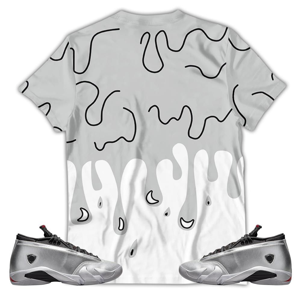 Bebe Kids 90S Dope Sneaker Shirt Match 14 Low Metallic Silver, Jordan 14 Metallic Silver Hoodie Sweatshirt Tee All Over Print MKO Shirt
