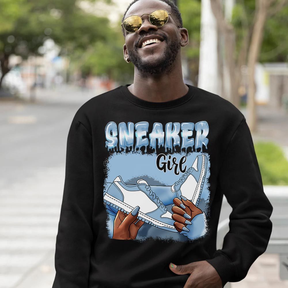 Black Fashion Sneaker Shirt Match 1 Low Gets Icy, Jordan 1 Low Ice Blue MKO T-Shirt Black Fashion Sneaker Shirt Match 1 Low Gets Icy, Jordan 1 Low Ice Blue MKO T-Shirt