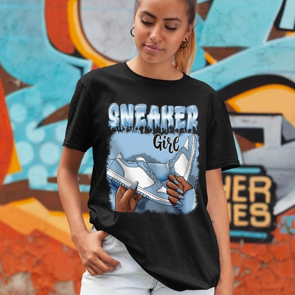 Black Fashion Sneaker Shirt Match 1 Low Gets Icy, Jordan 1 Low Ice Blue MKO T-Shirt Black Fashion Sneaker Shirt Match 1 Low Gets Icy, Jordan 1 Low Ice Blue MKO T-Shirt