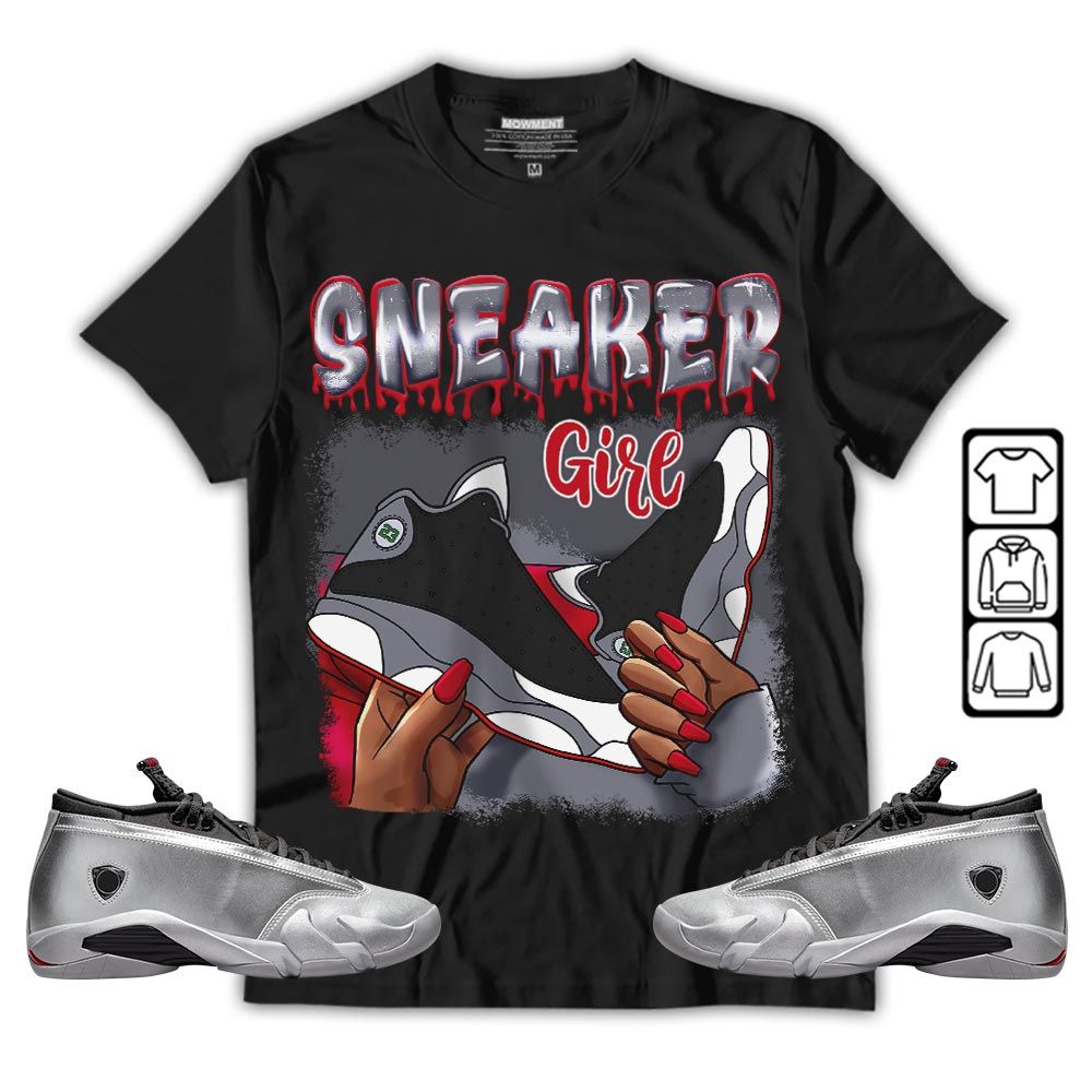 Black Fashion Sneaker Shirt Match 14 Low Metallic Silver, Jordan 14 Metallic Silver MKO Sweatshirt Black Fashion Sneaker Shirt Match 14 Low Metallic Silver, Jordan 14 Metallic Silver MKO Sweatshirt