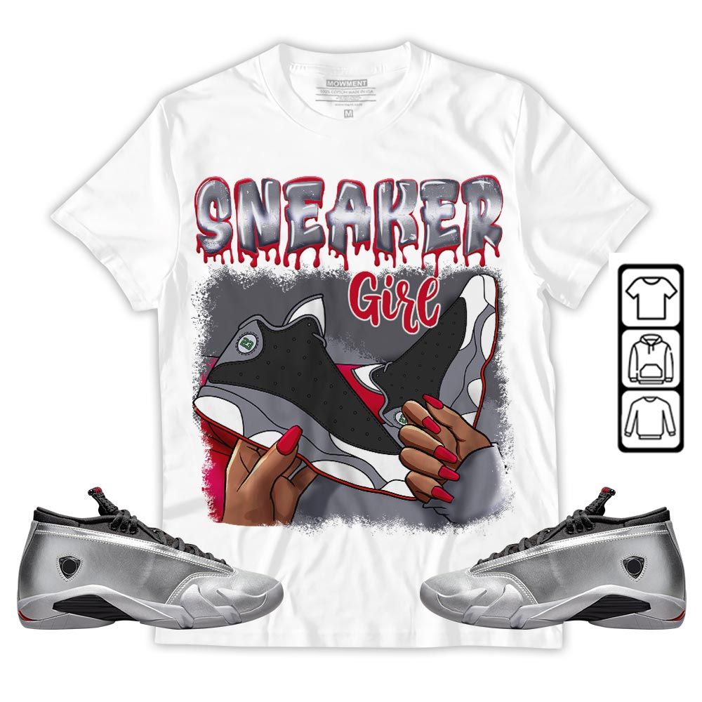 Black Fashion Sneaker Shirt Match 14 Low Metallic Silver, Jordan 14 Metallic Silver MKO Sweatshirt Black Fashion Sneaker Shirt Match 14 Low Metallic Silver, Jordan 14 Metallic Silver MKO Sweatshirt