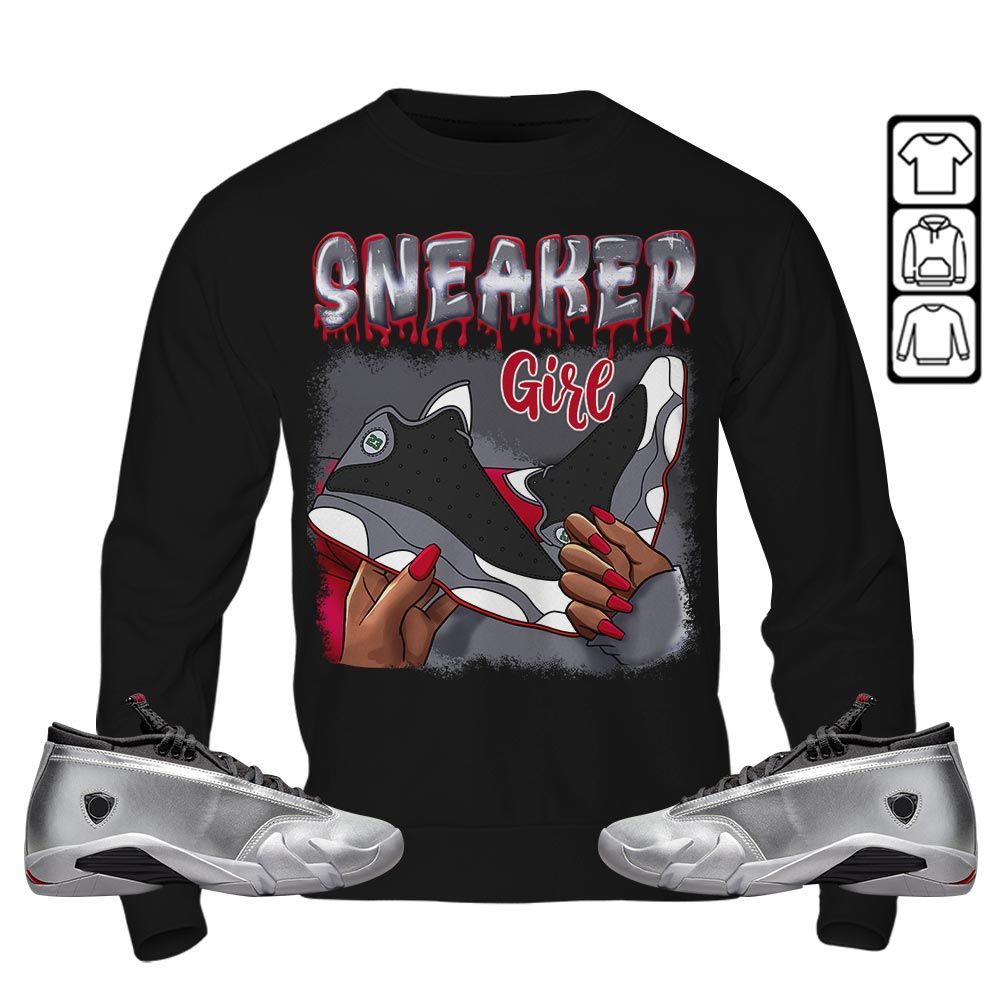Black Fashion Sneaker Shirt Match 14 Low Metallic Silver, Jordan 14 Metallic Silver MKO Sweatshirt Black Fashion Sneaker Shirt Match 14 Low Metallic Silver, Jordan 14 Metallic Silver MKO Sweatshirt