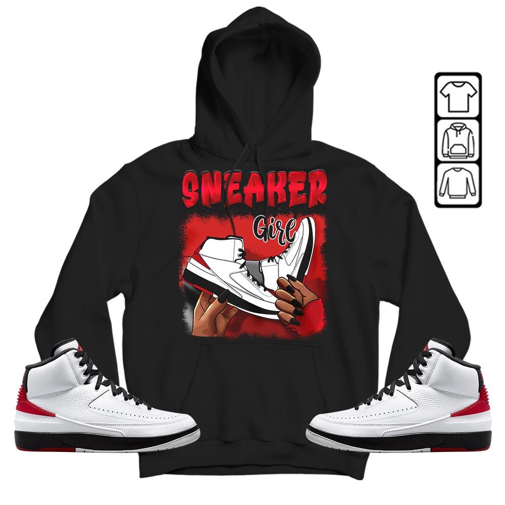 Black Fashion Sneaker Shirt Match 2 Chicago Varsity Red, Jordan Retro 2 Chicago MKO T-Shirt Black Fashion Sneaker Shirt Match 2 Chicago Varsity Red, Jordan Retro 2 Chicago MKO T-Shirt