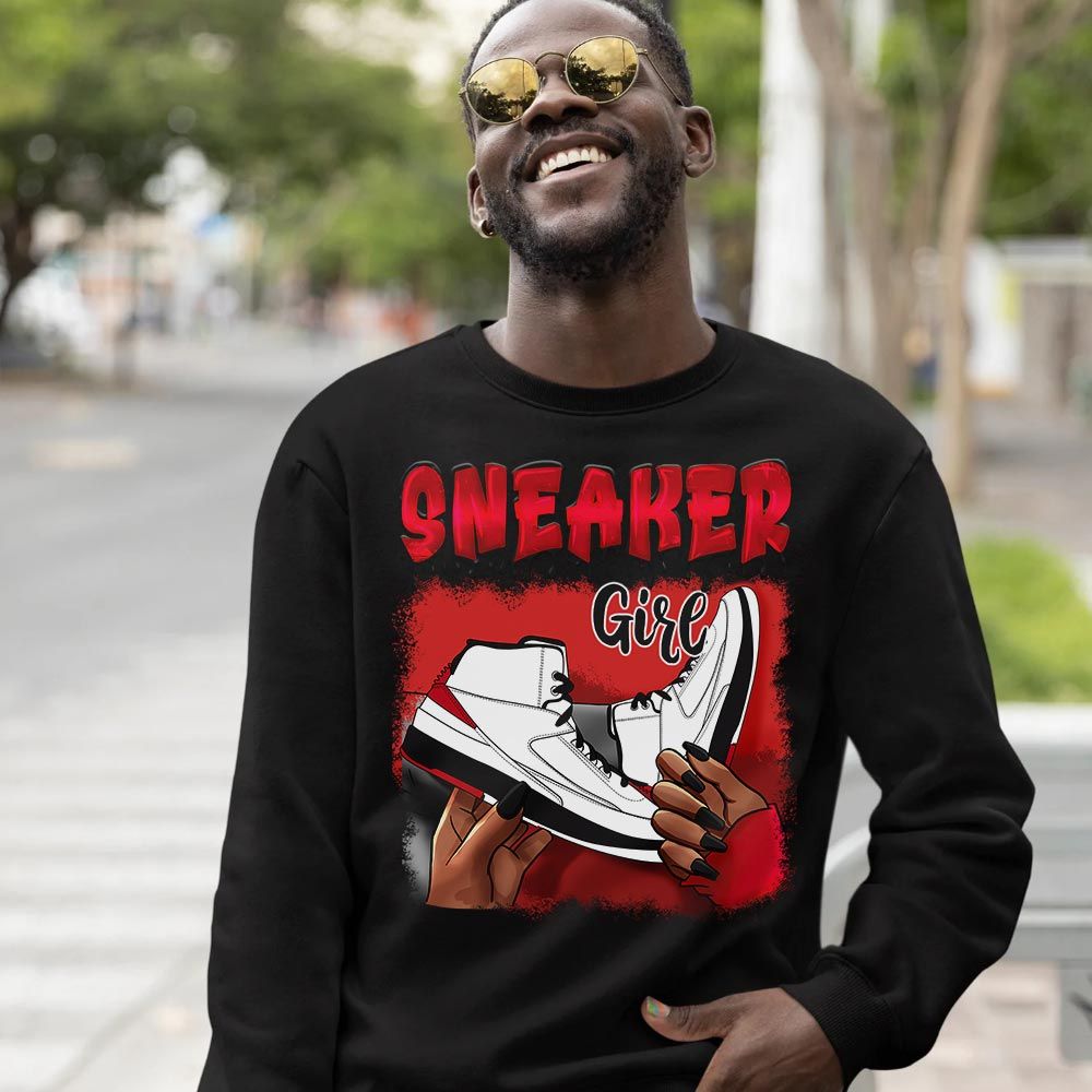 Black Fashion Sneaker Shirt Match 2 Chicago Varsity Red, Jordan Retro 2 Chicago MKO T-Shirt Black Fashion Sneaker Shirt Match 2 Chicago Varsity Red, Jordan Retro 2 Chicago MKO T-Shirt