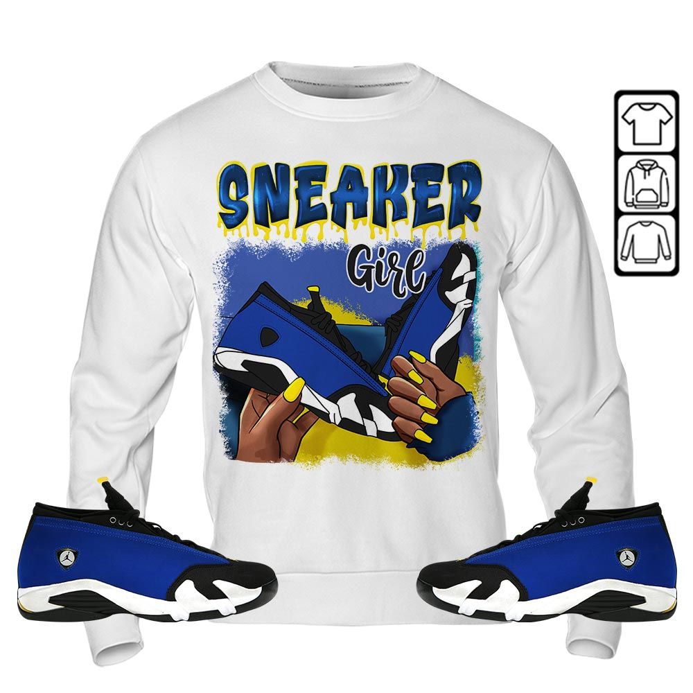 Black Fashion Sneaker Shirt Match 2023 Blue Laney 14s, Jordan 14 Laney MKO Sweatshirt Black Fashion Sneaker Shirt Match 2023 Blue Laney 14s, Jordan 14 Laney MKO Sweatshirt